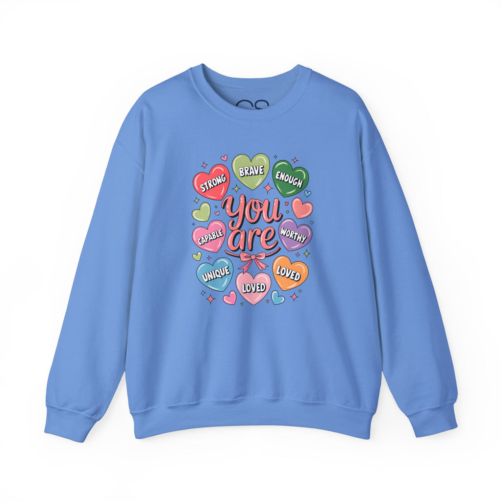 You Are Loved Inspirational Crewneck Sweatshirt | Comfortable Cotton Blend | Everyday Casual - Image 11