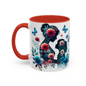 Mother & Child Floral Art Mug | Premium Ceramic Cup | Perfect Gift for Coffee Lovers