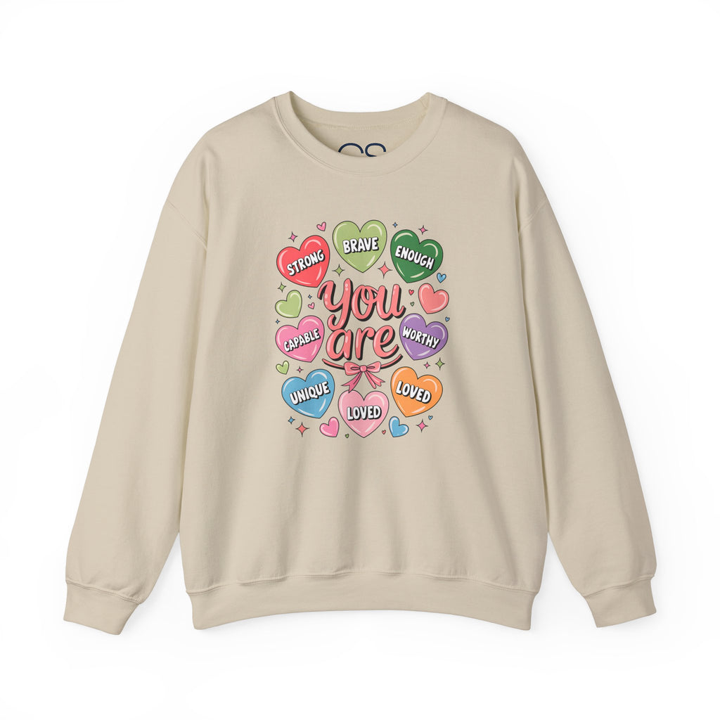 You Are Loved Inspirational Crewneck Sweatshirt | Comfortable Cotton Blend | Everyday Casual - Image 6