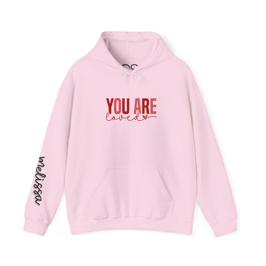 Personalized You Are Loved Hooded Sweatshirt | Cozy Fleece Lined | Perfect for Cold Days - Image 8