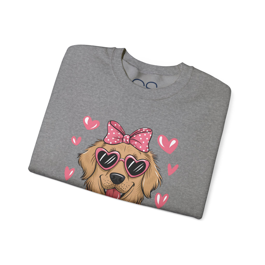 Valentine's Day Dog Crewneck Sweatshirt | Comfortable Cotton Blend | Everyday Casual - Image 26