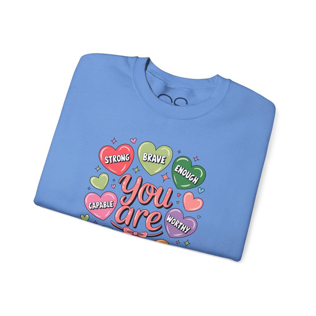 You Are Loved Inspirational Crewneck Sweatshirt | Comfortable Cotton Blend | Everyday Casual - Image 27