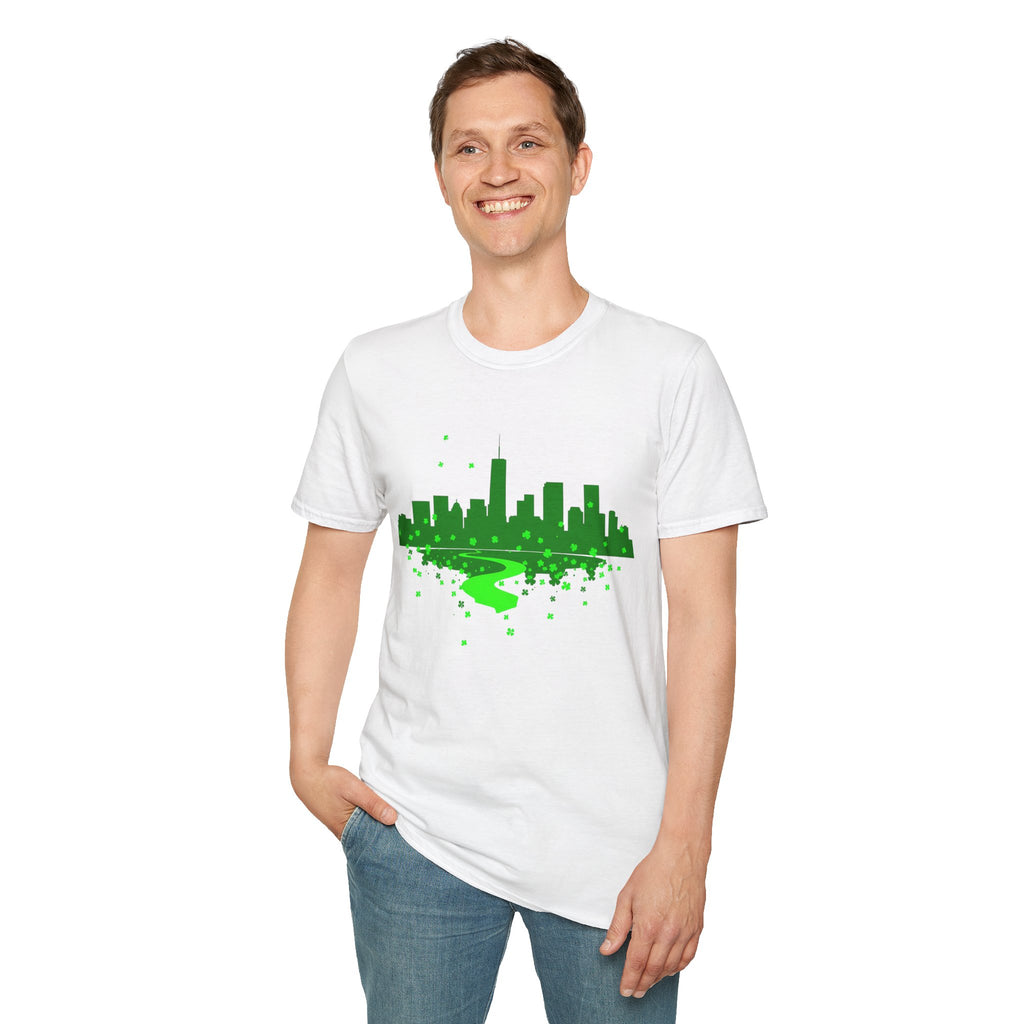 Chicago St. Patrick's Day Unisex Softstyle T-Shirt | Soft Premium Cotton Tee | Casual Everyday Comfort - Image 5