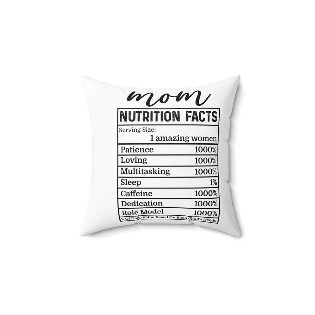 Mom Nutrition Facts Decorative Pillow | Soft Durable Fabric | Home Decor Essential - Image 5