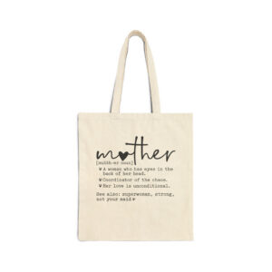 Mother Definition Canvas Tote Bag | Durable Canvas | Everyday Carry-All