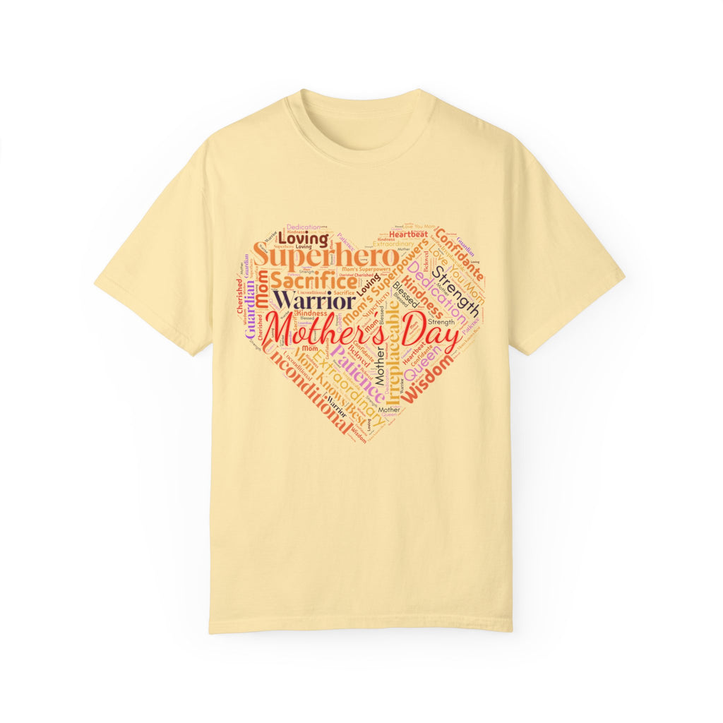 Mother's Day Heart Word Cloud T-Shirt | Soft Premium Cotton Tee | Casual Everyday Comfort - Image 7