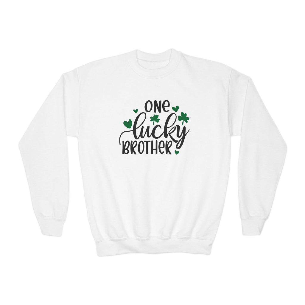 One Lucky Brother St. Patrick's Day Kids Sweatshirt - With Bundle | Soft Kids Cotton | Comfortable Playwear