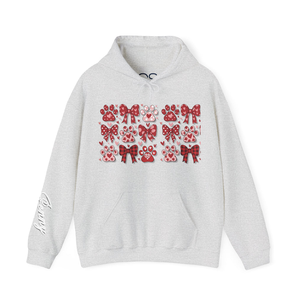 Personalized Valentine Coquette Hooded Sweatshirt | Cozy Fleece Lined | Perfect for Cold Days - Image 2