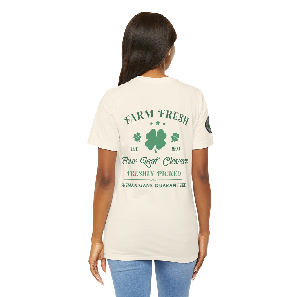 Farm Fresh Four Leaf Clover T-Shirt | Soft Premium Cotton Tee | Casual Everyday Comfort - Image 23