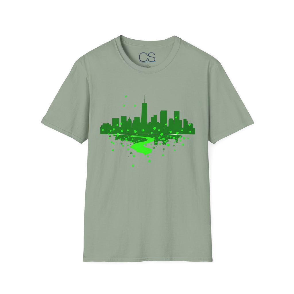 Chicago St. Patrick's Day Unisex Softstyle T-Shirt | Soft Premium Cotton Tee | Casual Everyday Comfort - Image 11