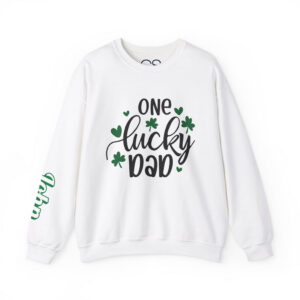 Personalized One Lucky Dad St. Patricks Day Sweatshirt | Comfortable Cotton Blend | Everyday Casual