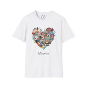 London Heart Collage T-Shirt | Soft Premium Cotton Tee | Casual Everyday Comfort