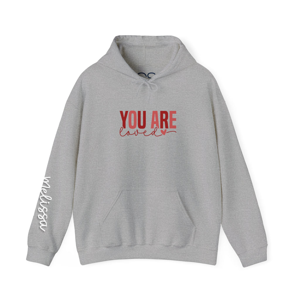 Personalized You Are Loved Hooded Sweatshirt | Cozy Fleece Lined | Perfect for Cold Days - Image 10
