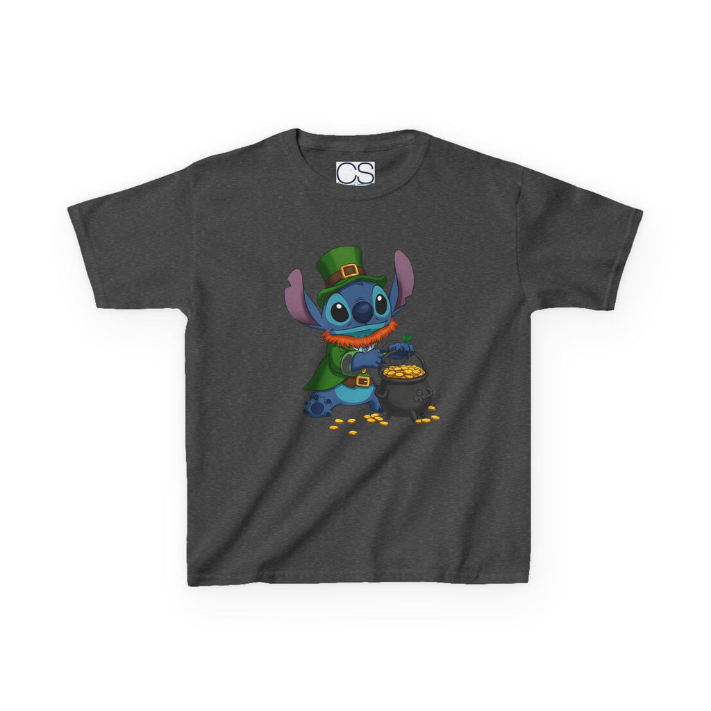 Disney Stitch St. Patrick's Day Kids Heavy Cotton T-Shirt - Lucky Stitch Tee | Soft Kids Cotton | Comfortable Playwear - Image 10