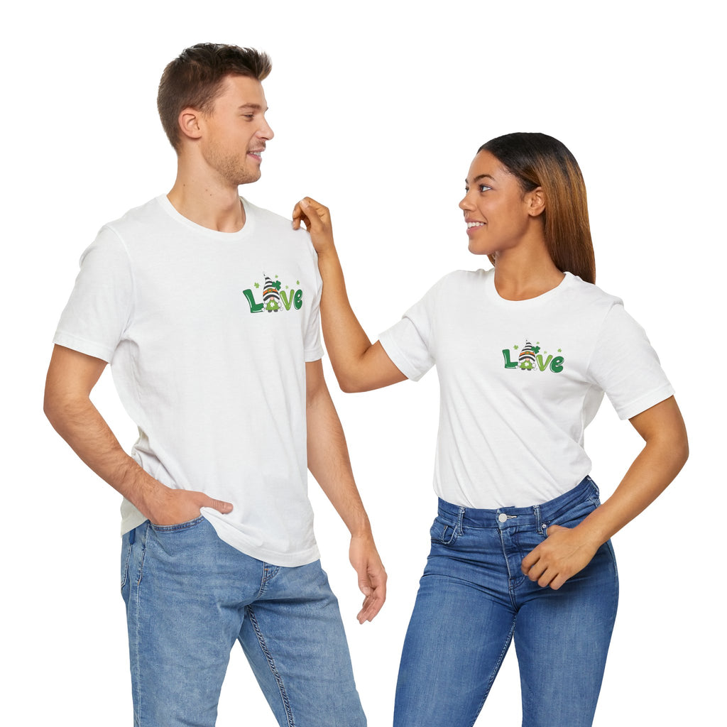 St. Patrick's Love GNOME Unisex Jersey Short Sleeve Tee | Soft Premium Cotton Tee | Casual Everyday Comfort - Image 3