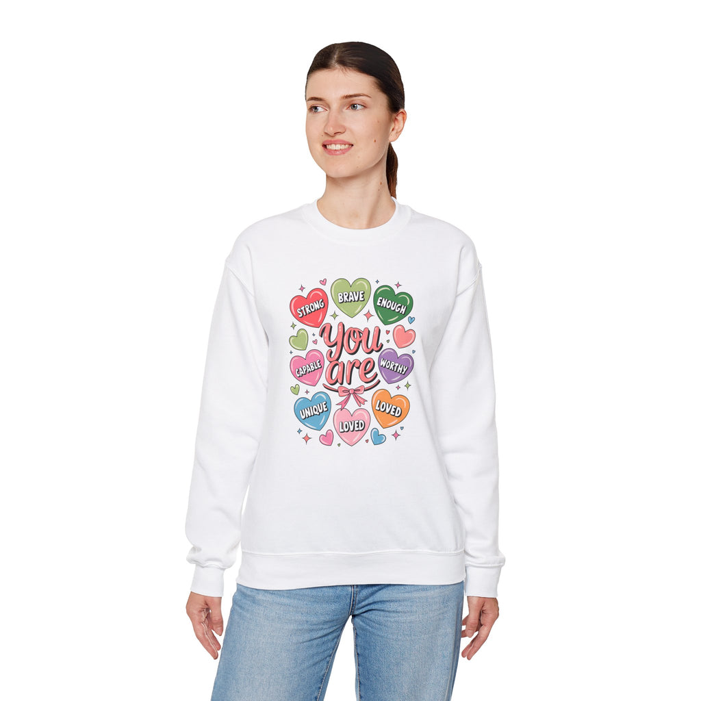 You Are Loved Inspirational Crewneck Sweatshirt | Comfortable Cotton Blend | Everyday Casual - Image 21