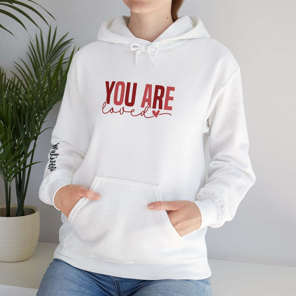 Personalized You Are Loved Hooded Sweatshirt | Cozy Fleece Lined | Perfect for Cold Days - Image 18