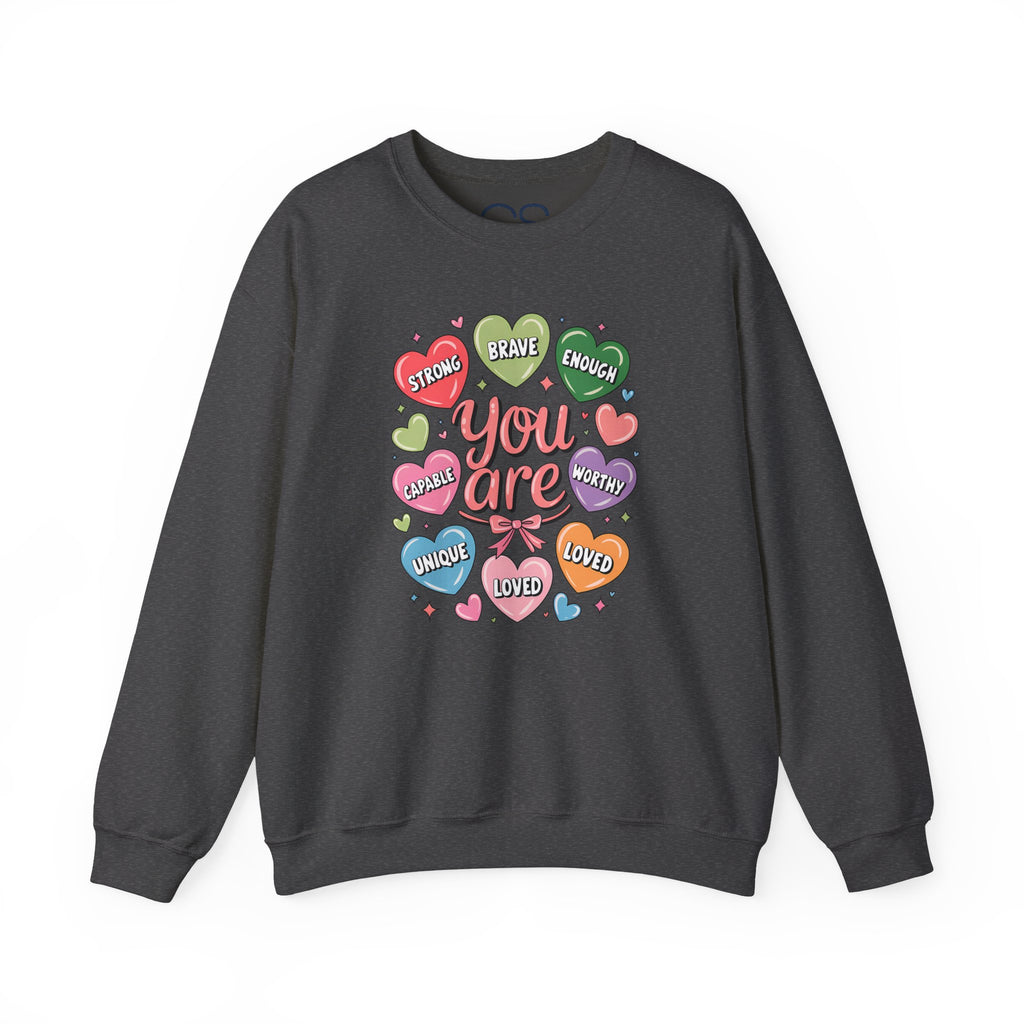 You Are Loved Inspirational Crewneck Sweatshirt | Comfortable Cotton Blend | Everyday Casual - Image 15