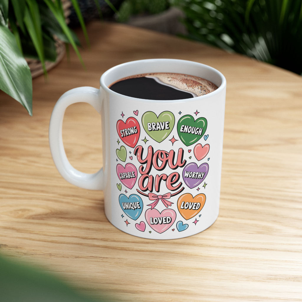 Custom "You Are Loved" Valentine's Day Mug with Personalized Name | Premium Ceramic Cup | Perfect Gift for Coffee Lovers - Image 3