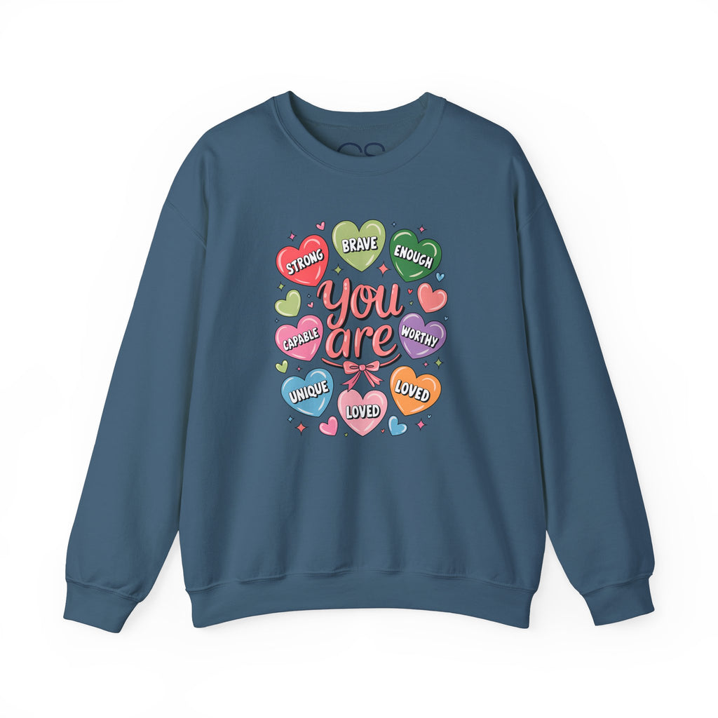You Are Loved Inspirational Crewneck Sweatshirt | Comfortable Cotton Blend | Everyday Casual - Image 12