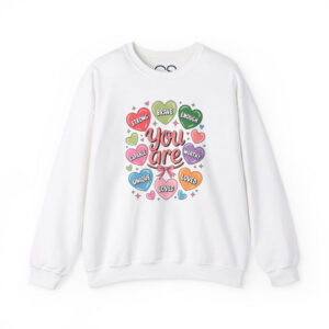 You Are Loved Inspirational Crewneck Sweatshirt | Comfortable Cotton Blend | Everyday Casual