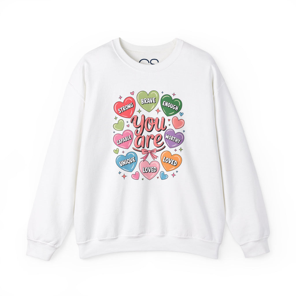 You Are Loved Inspirational Crewneck Sweatshirt | Comfortable Cotton Blend | Everyday Casual