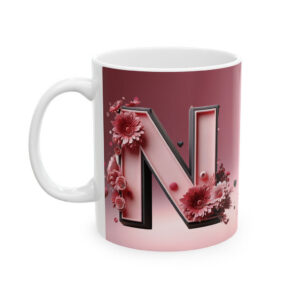 Personalized Valentine's Day Mug with Couple's Initials | Premium Ceramic Cup | Perfect Gift for Coffee Lovers