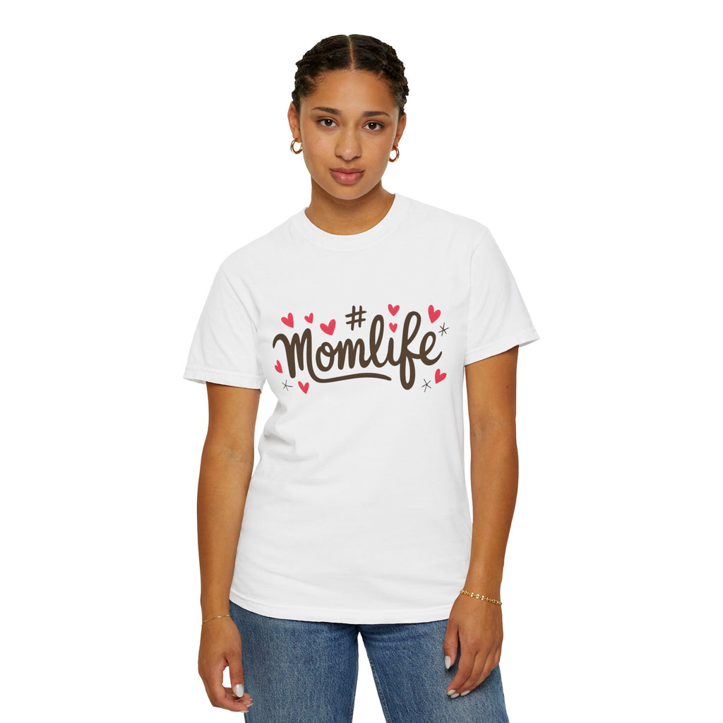 Momlife Heart-Adorned T-Shirt | Soft Premium Cotton Tee | Casual Everyday Comfort - Image 4