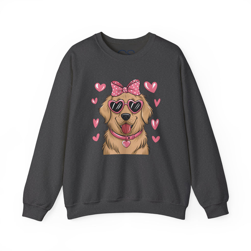 Valentine's Day Dog Crewneck Sweatshirt | Comfortable Cotton Blend | Everyday Casual - Image 13