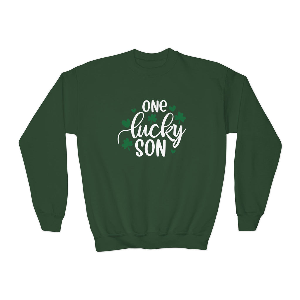 Personalized One Lucky Son St. Patrick's Day Kids Sweatshirt - With Bundle | Soft Kids Cotton | Comfortable Playwear - Image 6