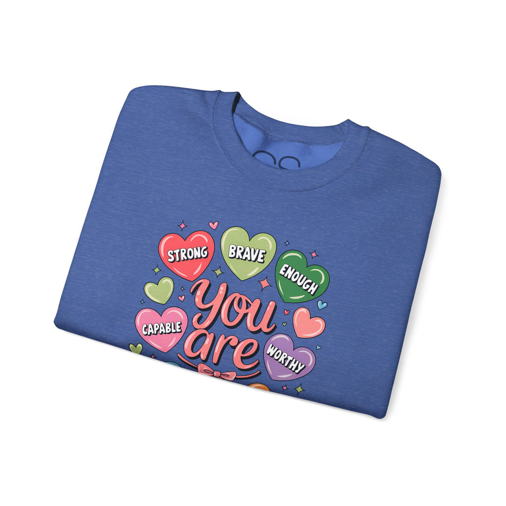 You Are Loved Inspirational Crewneck Sweatshirt | Comfortable Cotton Blend | Everyday Casual - Image 34
