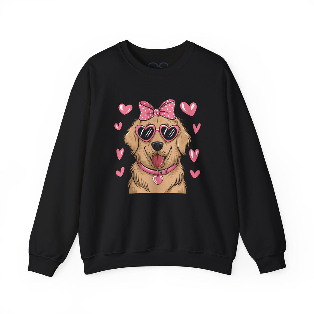Valentine's Day Dog Crewneck Sweatshirt | Comfortable Cotton Blend | Everyday Casual - Image 3
