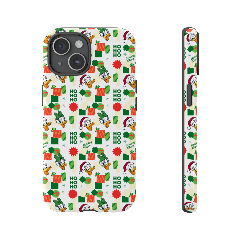 Disney Donald Duck and Daisy Christmas-Themed Durable Phone Case | Shock-Absorb Protection | Sleek Modern Style