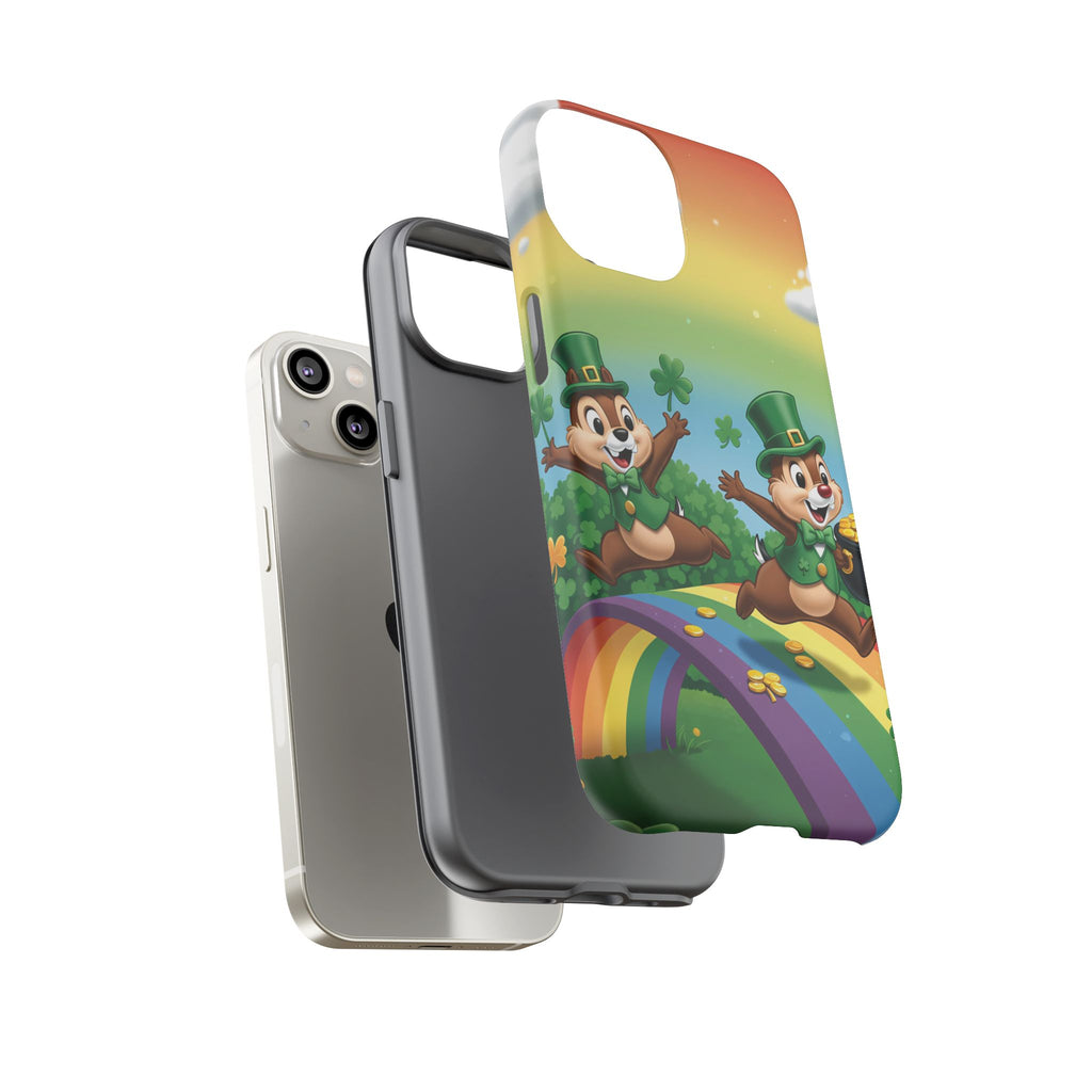 Disney Chip 'n Dale St. Patrick's Day Durable Phone Case | Shock-Absorb Protection | Sleek Modern Style - Image 3