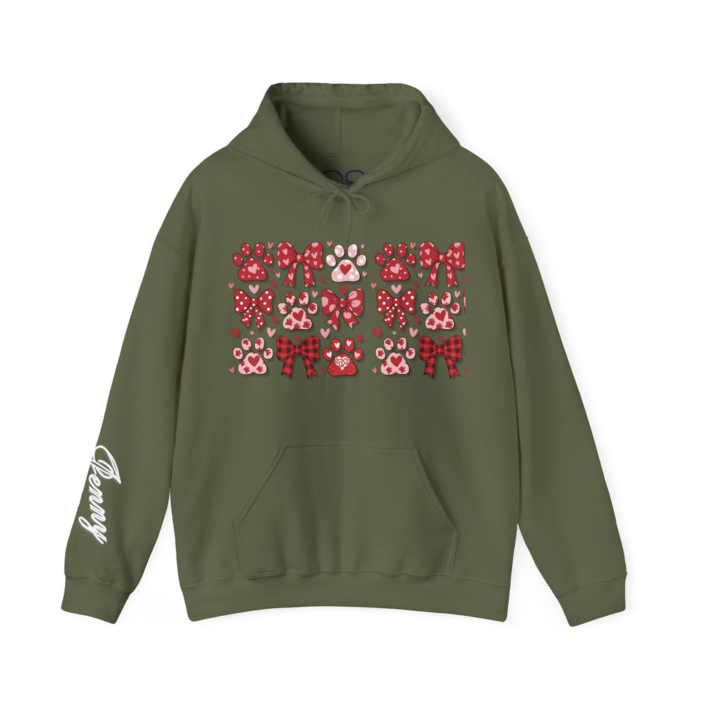 Personalized Valentine Coquette Hooded Sweatshirt | Cozy Fleece Lined | Perfect for Cold Days - Image 5
