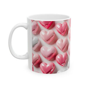 Romantic 3D Heart Ceramic Mug | Premium Ceramic Cup | Perfect Gift for Coffee Lovers