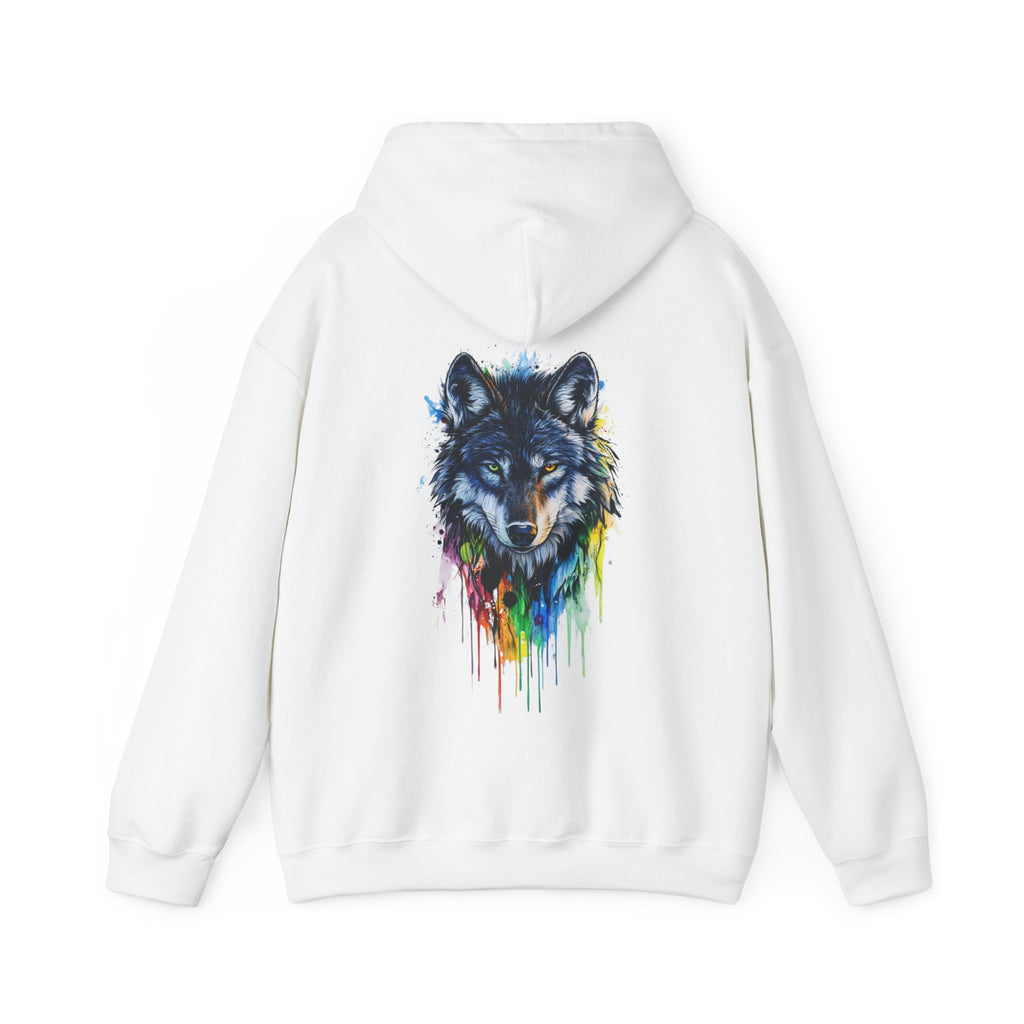 Vibrant Wolf Graphic Hooded Sweatshirt | Cozy Fleece Lined | Perfect for Cold Days