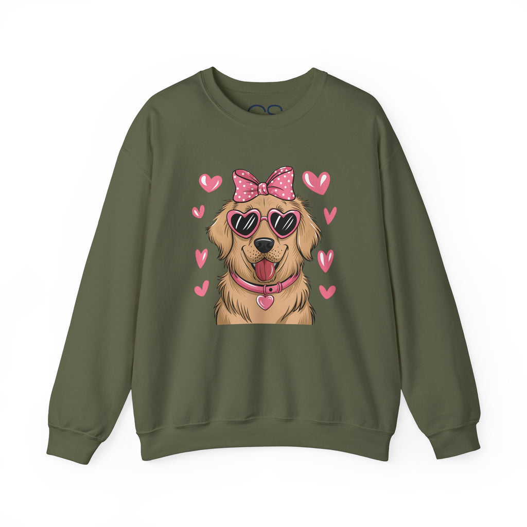 Valentine's Day Dog Crewneck Sweatshirt | Comfortable Cotton Blend | Everyday Casual - Image 6