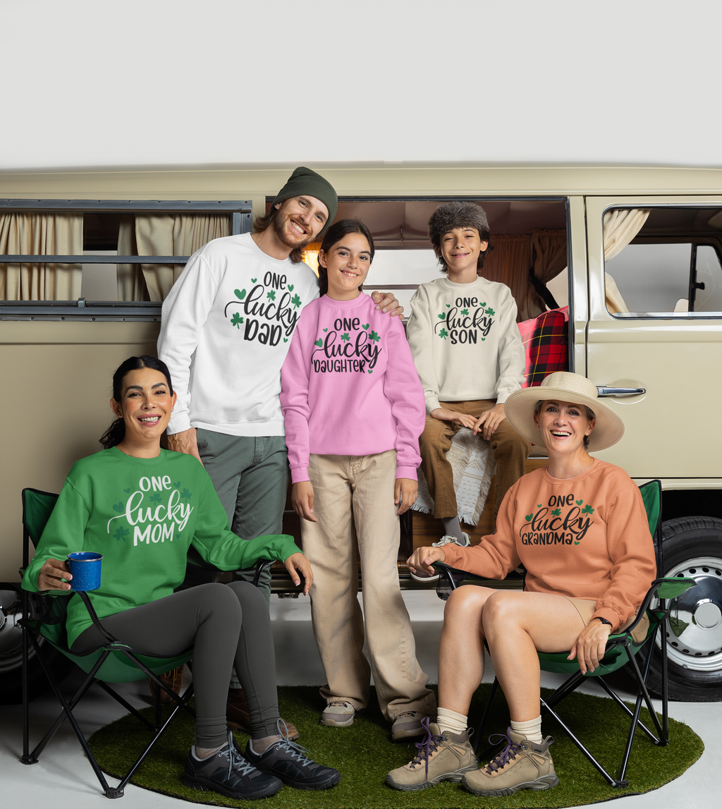 One Lucky Brother St. Patrick's Day Kids Sweatshirt - With Bundle | Soft Kids Cotton | Comfortable Playwear - Image 2