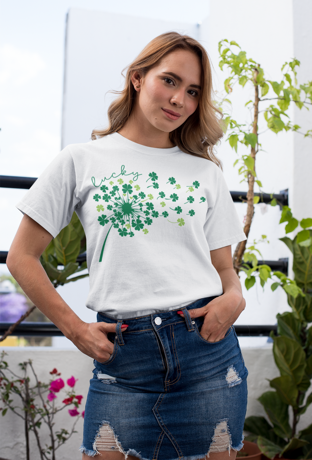 Luck of the Irish Dandelion Unisex Softstyle T-Shirt | Soft Premium Cotton Tee | Casual Everyday Comfort - Image 2